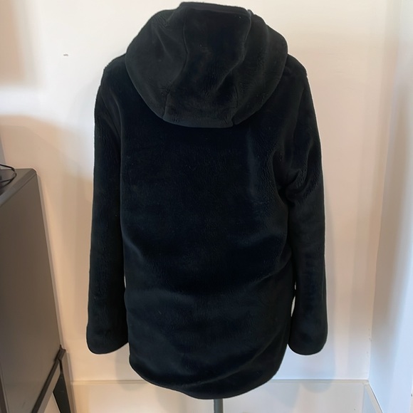 NORDIC LIGHTS Reversible Bear Print Hooded Teddy Coat size Small - Picture 10 of 11